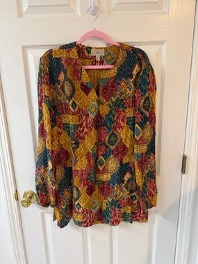 Adrianna Papell vintage silk blouse size 16